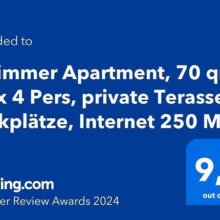 2 Zimmer Apartment, 70 Qm, Max 4 Pers, Private Terasse, 2 Parkplaetze, Internet 250 Mbit Gaertringen ภายนอก รูปภาพ
